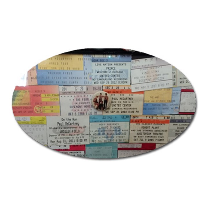 Concert Memorabilia  Oval Magnet