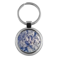 Pelicans In Flight Key Chains (round)  by StarvingArtisan