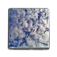 Pelicans In Flight Memory Card Reader (square 5 Slot) by StarvingArtisan