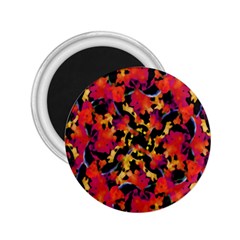 Red Floral Collage Print Design 2 2 25  Magnets by dflcprintsclothing