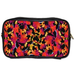 Red Floral Collage Print Design 2 Toiletries Bag (two Sides)