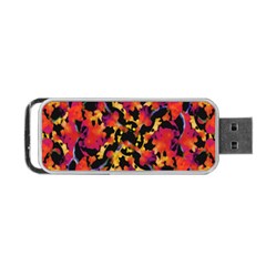 Red Floral Collage Print Design 2 Portable Usb Flash (two Sides) by dflcprintsclothing