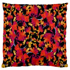 Red Floral Collage Print Design 2 Standard Flano Cushion Case (one Side) by dflcprintsclothing