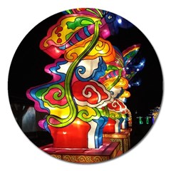 Dragon Lights Centerpiece Magnet 5  (round) by Riverwoman