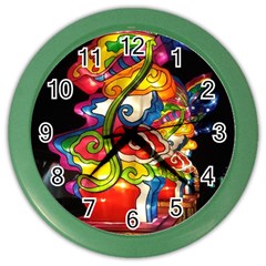 Dragon Lights Centerpiece Color Wall Clock