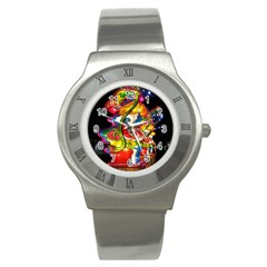 Dragon Lights Centerpiece Stainless Steel Watch by Riverwoman