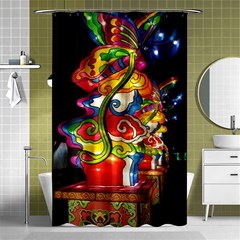 Dragon Lights Centerpiece Shower Curtain 48  X 72  (small)  by Riverwoman