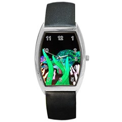 Dragon Lights Turtle Barrel Style Metal Watch