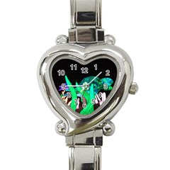 Dragon Lights Turtle Heart Italian Charm Watch