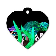 Dragon Lights Turtle Dog Tag Heart (Two Sides)