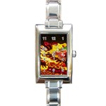 Dragon Lights Ki Rin Rectangle Italian Charm Watch Front