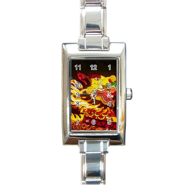 Dragon Lights Ki Rin Rectangle Italian Charm Watch