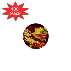 Dragon Lights Ki Rin 1  Mini Buttons (100 Pack)  by Riverwoman