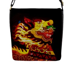 Dragon Lights Ki Rin Flap Closure Messenger Bag (l) by Riverwoman