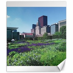 Lurie Garden Salvia River Canvas 20  X 24  by Riverwoman