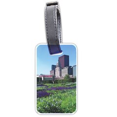 Lurie Garden Salvia River Luggage Tags (one Side)  by Riverwoman