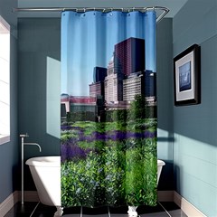 Lurie Garden Salvia River Shower Curtain 36  X 72  (stall)  by Riverwoman