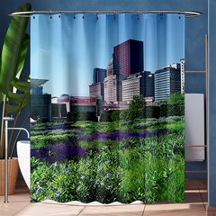 Lurie Garden Salvia River Shower Curtain 60  X 72  (medium)  by Riverwoman