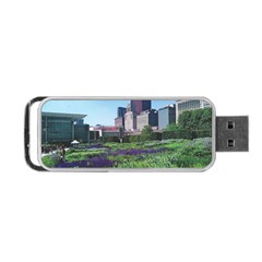 Lurie Garden Salvia River Portable Usb Flash (one Side) by Riverwoman