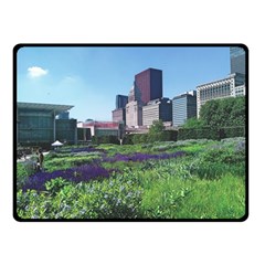 Lurie Garden Salvia River Double Sided Fleece Blanket (small)  by Riverwoman