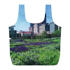 Lurie Garden Salvia River Full Print Recycle Bag (l) by Riverwoman