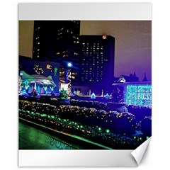 Columbus Commons Lights Canvas 11  X 14  by Riverwoman