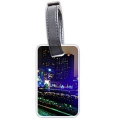 Columbus Commons Lights Luggage Tags (one Side)  by Riverwoman