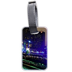 Columbus Commons Lights Luggage Tags (two Sides) by Riverwoman