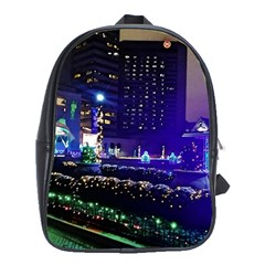 Columbus Commons Lights School Bag (xl) by Riverwoman