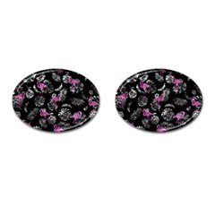 Flamingo Pattern Cufflinks (oval)