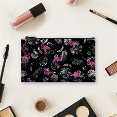 Flamingo Pattern Cosmetic Bag (small) by Valentinaart