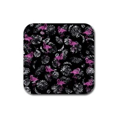 Flamingo Pattern Rubber Square Coaster (4 Pack) 