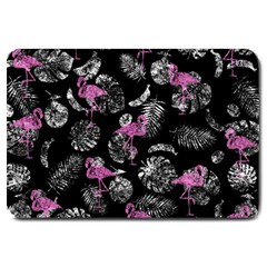 Flamingo Pattern Large Doormat  by Valentinaart