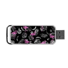 Flamingo Pattern Portable Usb Flash (one Side) by Valentinaart