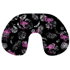 Flamingo Pattern Travel Neck Pillows by Valentinaart