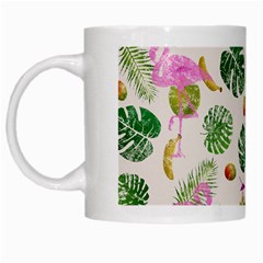 Flamingo Pattern White Mugs by Valentinaart