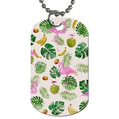 Flamingo Pattern Dog Tag (one Side) by Valentinaart