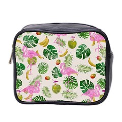 Flamingo Pattern Mini Toiletries Bag (two Sides) by Valentinaart