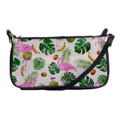 Flamingo Pattern Shoulder Clutch Bag by Valentinaart