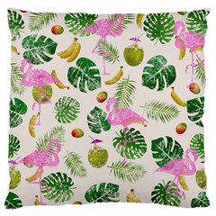 Flamingo Pattern Large Cushion Case (two Sides) by Valentinaart