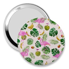 Flamingo Pattern 3  Handbag Mirrors by Valentinaart