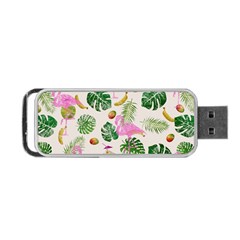 Flamingo Pattern Portable Usb Flash (one Side) by Valentinaart