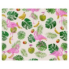 Flamingo Pattern Double Sided Flano Blanket (medium)  by Valentinaart