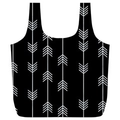 Black And White Abstract Pattern Full Print Recycle Bag (xl) by Valentinaart