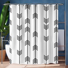 Black And White Abstract Pattern Shower Curtain 60  X 72  (medium)  by Valentinaart