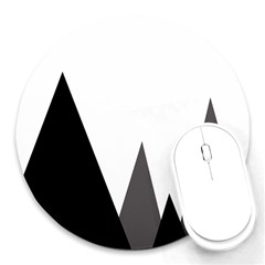 Geometric Landscape Round Mousepads by Valentinaart