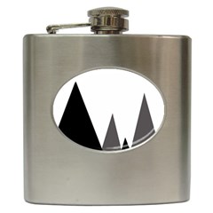 Geometric Landscape Hip Flask (6 Oz) by Valentinaart