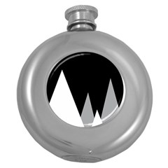 Geometric Landscape Round Hip Flask (5 Oz) by Valentinaart