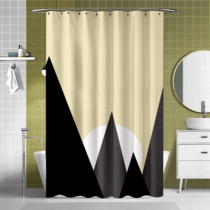 Geometric landscape Shower Curtain 48  x 72  (Small) 