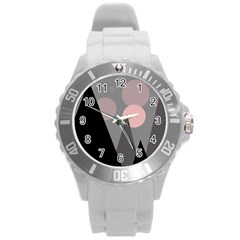 Geometric Landscape Round Plastic Sport Watch (l)